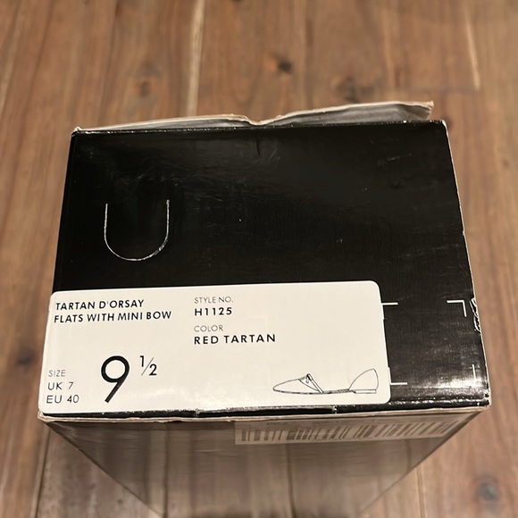 J. Crew Factory Tartan D’Orsay Flats with Mini Bow Plaid Holiday Bow Size 9.5 - Picture 13 of 14